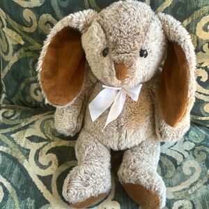 Grey and White Stuffed Bunny